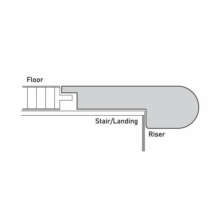 An image of a??  14MM DOWNTOWN STAIR NOSINGS FLUSH??by??LONGTERM house floor