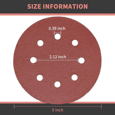 An image of a   150-piece Sanding Discs Set - 5-Inch 8-Hole Sandpaper 10 Grades Include 60, 80, 100, 120, 150,180, 240, Grits for Random Orbital Sander by LONGTERM house floor
