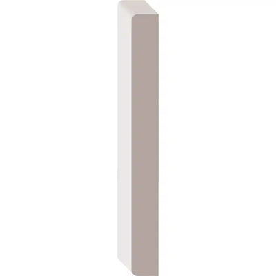 An image of a   Alexandria Moulding 1/2-inch x 4 1/2-inch x 96-inch Modern MDF Primed Baseboard Moulding by LONGTERM house floor