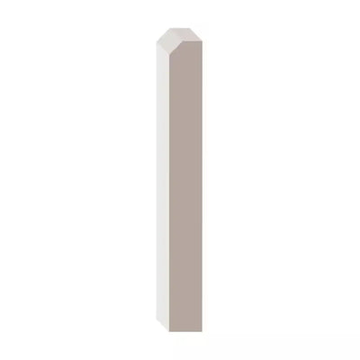 An image of a   Alexandria Moulding 5/8-inch x 5 1/2-inch x 96-inch Modern MDF Primed Baseboard Moulding by LONGTERM house floor