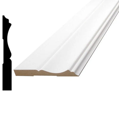 An image of a   Alexandria Moulding 3/8-inch x 3 1/4-inch Colonial MDF Primed Fibreboard Baseboard Moulding by LONGTERM house floor