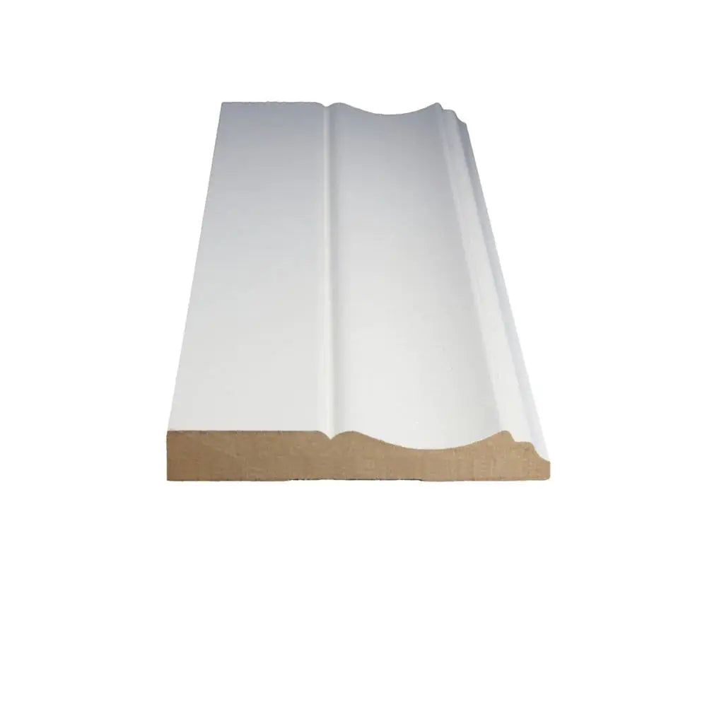 An image of a   Alexandria Moulding (10-Pack) 1/2-inch x 3 1/4-inch x 96-inch Colonial MDF Primed Baseboard Moulding by LONGTERM house floor