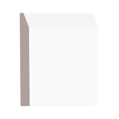 An image of a   Alexandria Moulding 1/2-inch x 4 3/4-inch x 96-inch Modern MDF Primed Baseboard Moulding by LONGTERM house floor