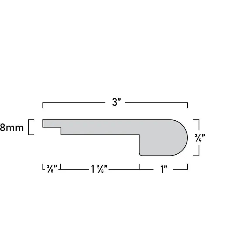 An image of a??  8MM SUBURBS STAIR NOSINGS FLUSH??by??LONGTERM house floor