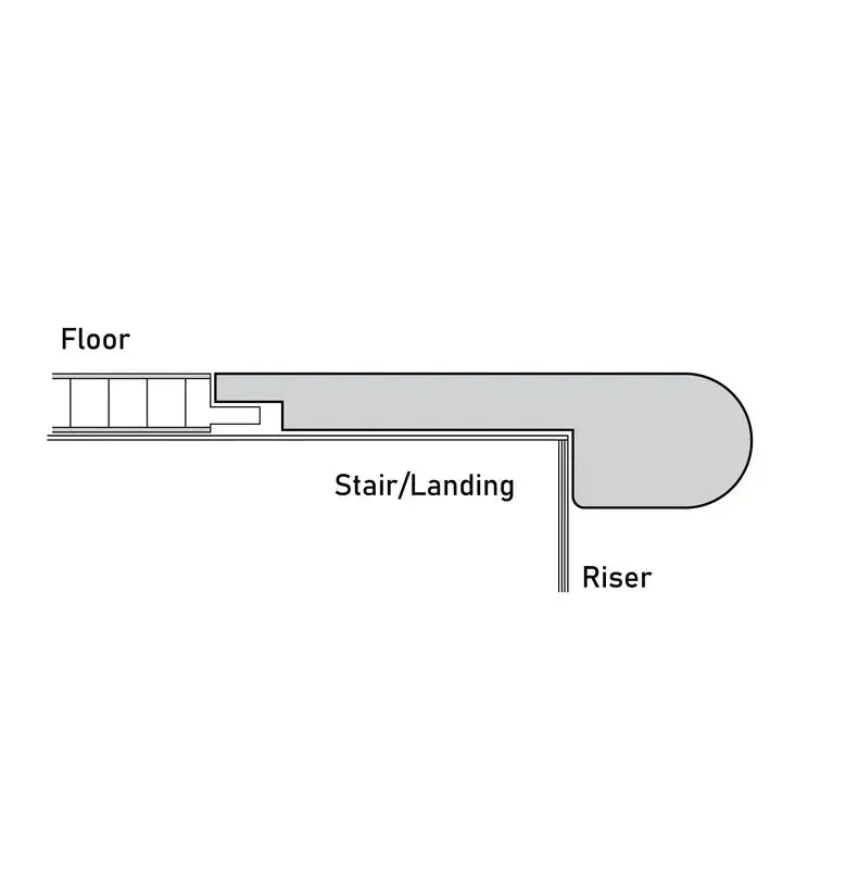 An image of a??  8MM SUBURBS STAIR NOSINGS FLUSH??by??LONGTERM house floor