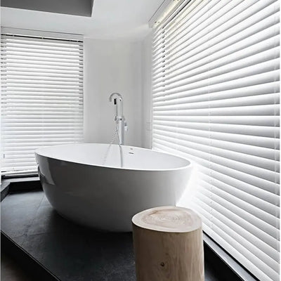 An image of a   Aluminum Venetian Blinds Cordless Lift with Screw by LONGTERM house floor