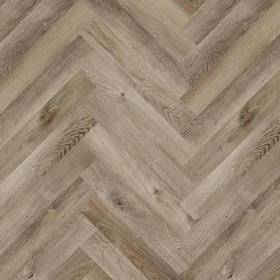 An image of a   Athens Collection SPC Flooring Herringbone Sand Castle by LONGTERM house floor