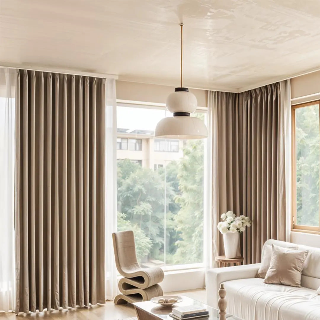 An image of a   Classic Fabric Curtains by LONGTERM house floor