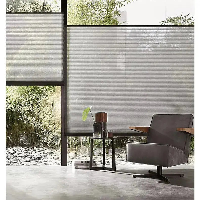 An image of a   Cordless Light-Filtering Honeycomb Cellular Shades (copy) by LONGTERM house floor