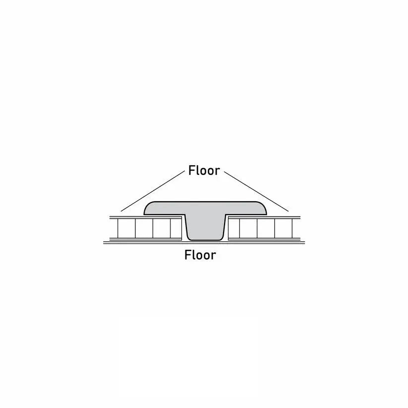 An image of a??  FLAT TOP T MOULDING??by??LONGTERM house floor