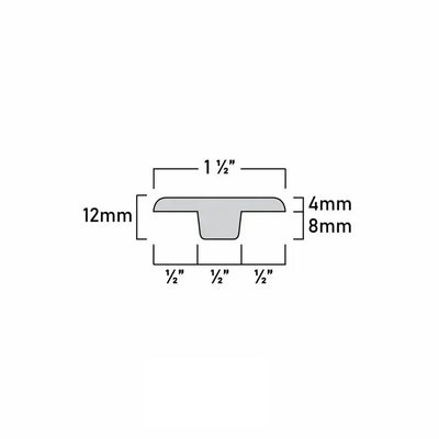 An image of a??  FLAT TOP T MOULDING??by??LONGTERM house floor