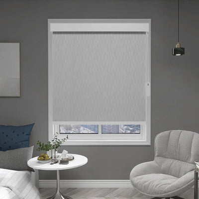 An image of a   Fabric Blackout Roller Shades Blinds  Cordless Lift (VO) by LONGTERM house floor
