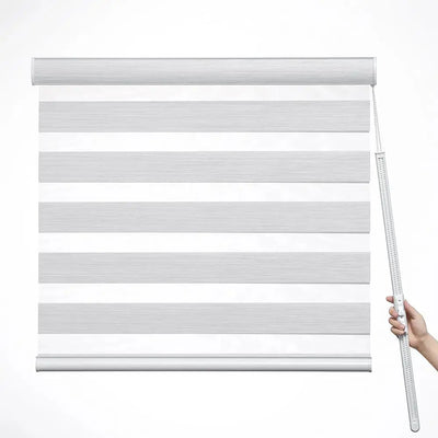 An image of a   Fabric Roman Shades Blinds Code Loop Manual with Wand Stick by LONGTERM house floor