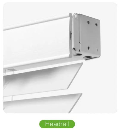 An image of a   Faux Wood Blinds Solar-Powered Cordless Motorized by LONGTERM house floor