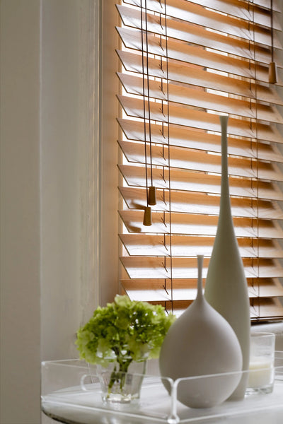 An image of a   Faux Wood Blinds Stay Cord by LONGTERM house floor