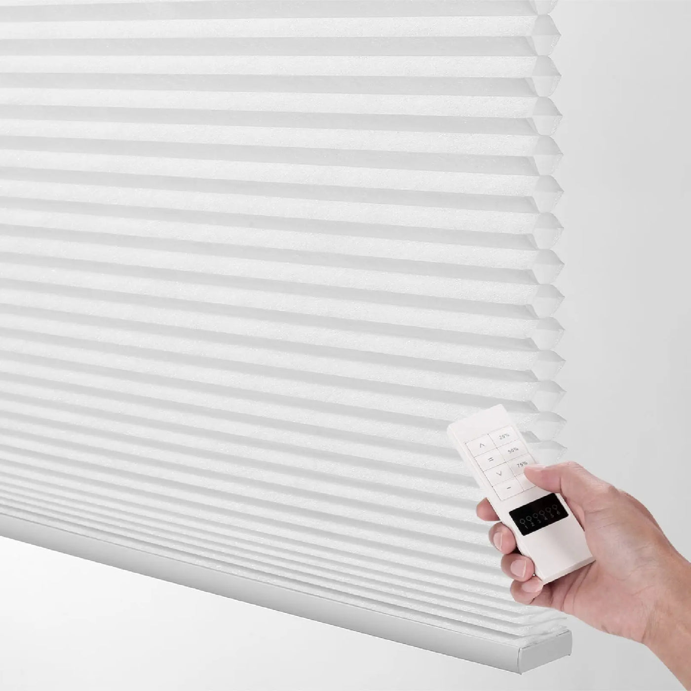 An image of a   Honeycomb Blinds Motorized Normal by LONGTERM house floor