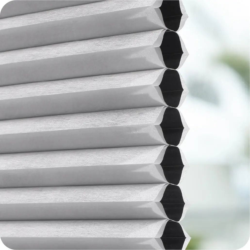 An image of a   Honeycomb Blinds Solar-Powered Cordless Motorized Normal by LONGTERM house floor