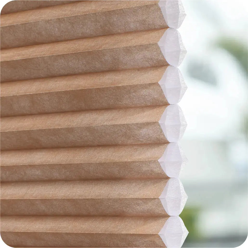 An image of a   Motorized Blackout Honeycomb Cellular Shades by LONGTERM house floor