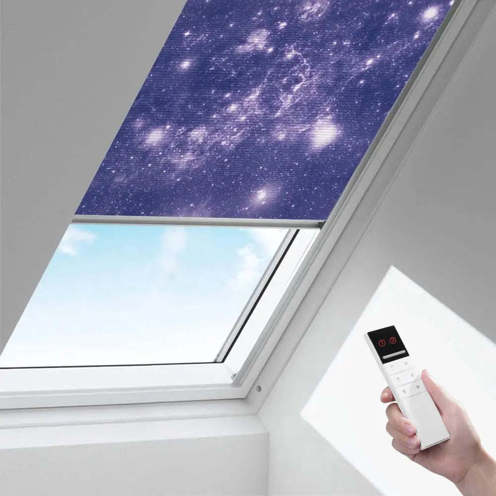 An image of a   Motorized Blackout Honeycomb Cellular Shades by LONGTERM house floor