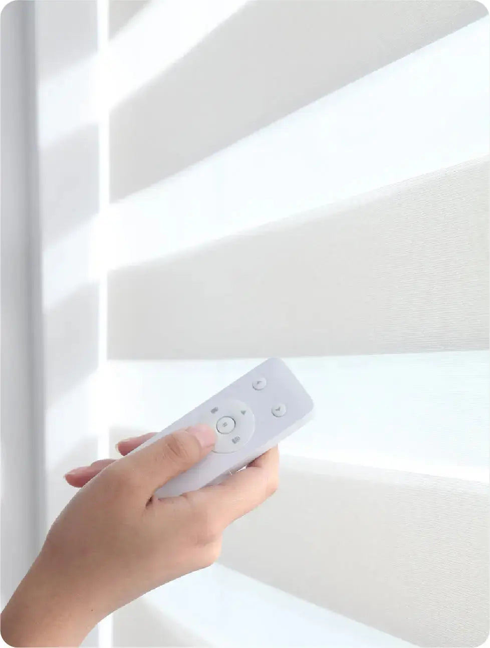 An image of a   Motorized Blackout UV Protection Zebra Shades(VO) by LONGTERM house floor
