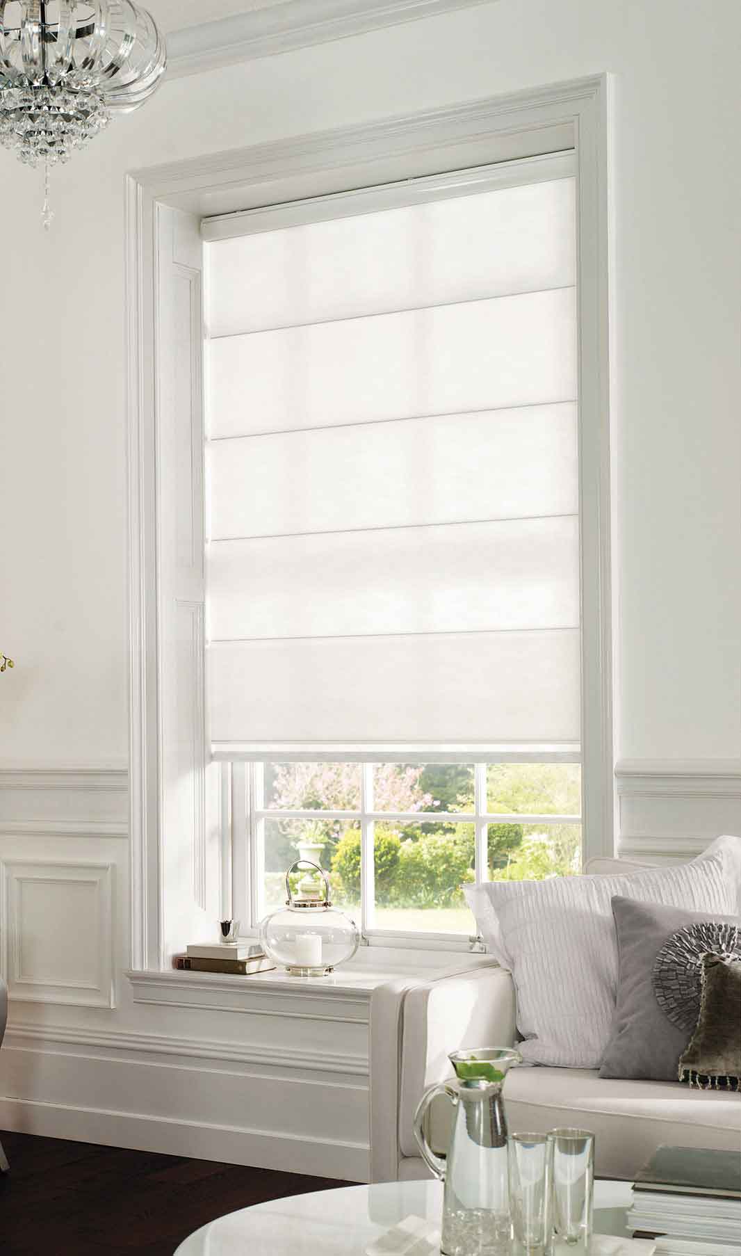 An image of a   Motorized Light-Filtering UV Protection Roman Shades(VO) (Copy) by LONGTERM house floor