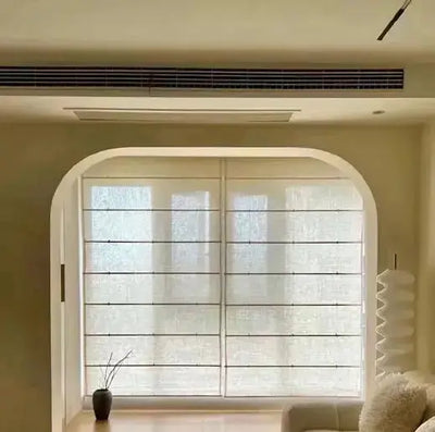 An image of a   Motorized Light-Filtering UV Protection Roman Shades(VO) (Copy) by LONGTERM house floor