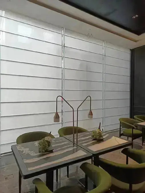 An image of a   Motorized Light-Filtering UV Protection Roman Shades(VO) (Copy) by LONGTERM house floor