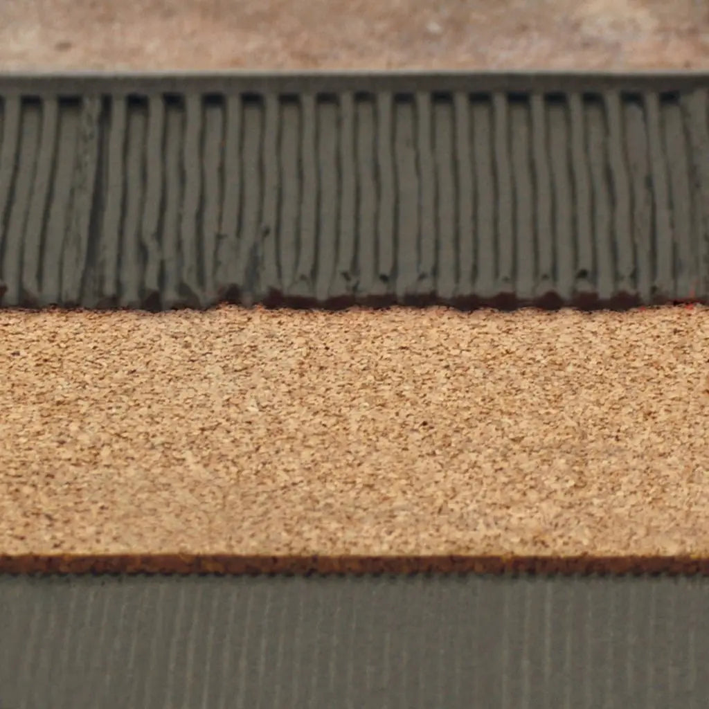 An image of a   Natural Cork Underlayment Sheets-12MM by LONGTERM house floor