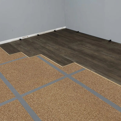 An image of a   Natural Cork Underlayment Sheets-12MM by LONGTERM house floor