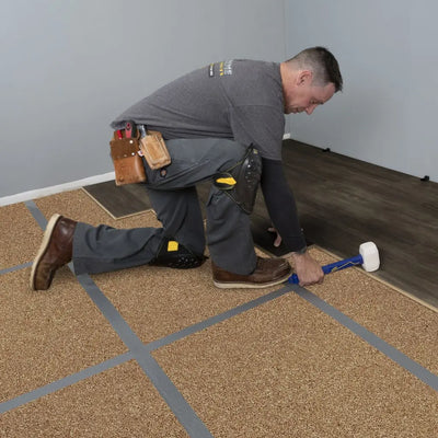 An image of a   Natural Cork Underlayment Sheets-6MM by LONGTERM house floor