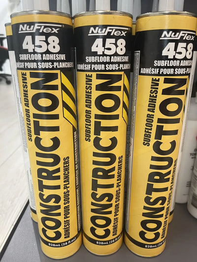 An image of a   Nuflex 458 construction subfloor adhesive 828ml(28 fl.oz) by LONGTERM house floor