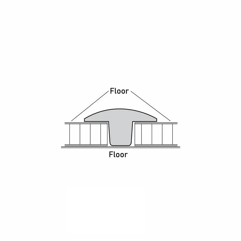 An image of a??  REGULAR T MOULDING??by??LONGTERM house floor