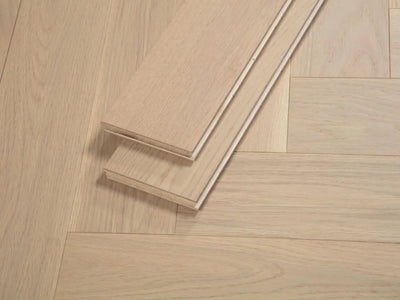 An image of a??  [Sample] Vidar Engineered Wood Herringbone Daybreak AB Grade??by??LONGTERM house floor