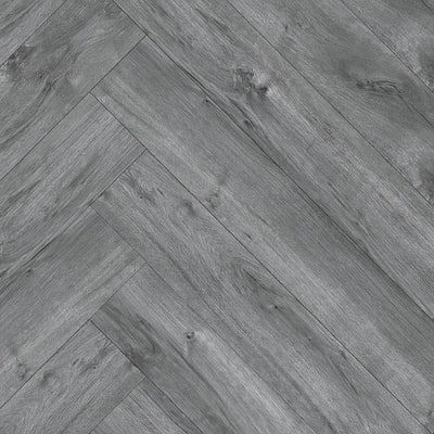 An image of a   [Sample]Athens Collection SPC Flooring Herringbone Grey Tint by LONGTERM house floor