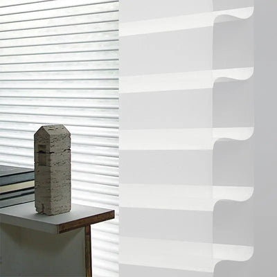 An image of a   Shangri-la Shades Blinds Code Loop Manual with Wand Stick by LONGTERM house floor