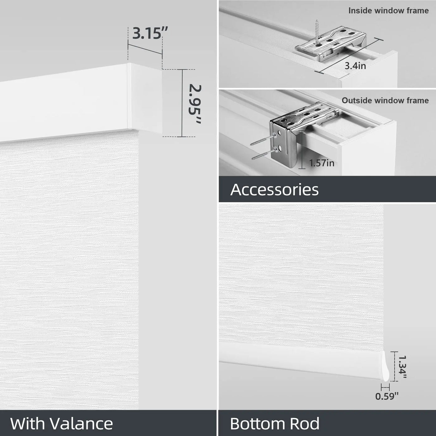 An image of a   Smart Motorized Blackout Cordless Lift Solar-Powered Roller Shades Blinds  (VO) by LONGTERM house floor