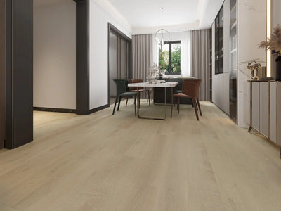 An image of a??  Vidar Engineered Wood Wheatberry 9" AB Grade??by??LONGTERM house floor