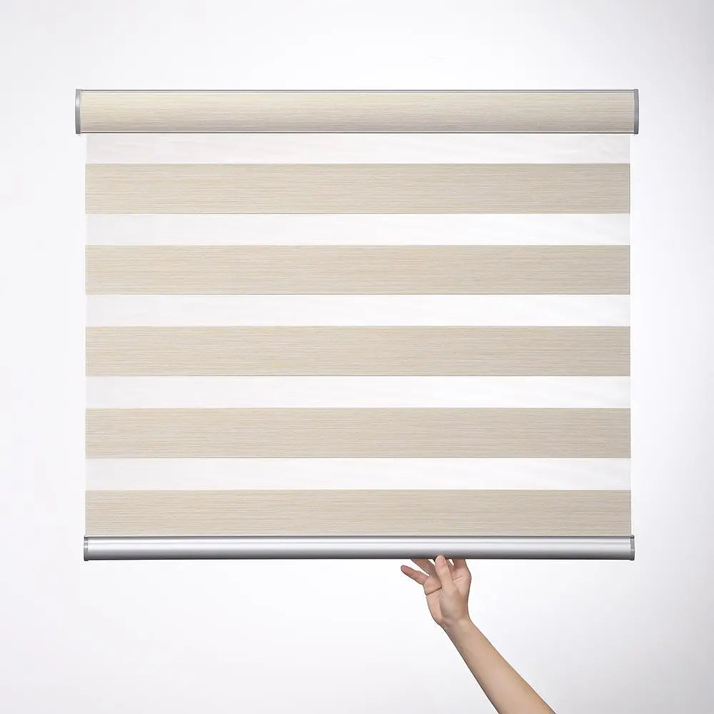 An image of a   Zebra Fabric Blinds Codeless Lift by LONGTERM house floor